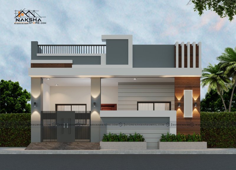 Modern House Front Elevation Design | 3D Exterior Design | Naksha Store